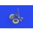 1/48 TBF/TBM Wheels w/Smooth Tyres for Academy kits