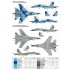 1/72 Ukrainian Su-27/UB with Flora Camouflage and Stencils Decal for Airfix