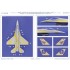 1/48 Israeli AF F-16C Barak Camouflage Mask n Decals w/ 3D Parts for Tamiya