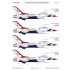 1/48 USAF Thunderbirds F-16C Falcon Fighter Colour Separation Mask n Decals for Tamiya