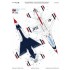 1/48 USAF Thunderbirds F-16C Falcon Fighter Colour Separation Mask for Kinetic