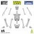 1/35 Resin Positionable Human Skeletons for Dioramas (3D Printed)