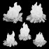 1/48-1/35 Resin Campfires for 3mm LEDs for Dioramas (5pcs, 3D Printed)