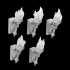 1/48-1/35 Resin Wall Torches for 3mm LEDs for Dioramas (5pcs, 3D Printed)
