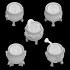 1/48 Resin Magic Cauldrons for 3mm LEDs for Dioramas (5pcs)