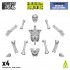 1/48 Resin Positionable Human Skeletons for Dioramas