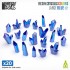 Blue Resin Crystals - Large for Dioramas and Scenery (20pcs)