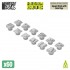 Mecha Model Detail Parts - Square Rivets with 3mm Gundam Pegs
