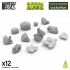 1/48-1/35 Resin Coral Reef Plants for Dioramas (3D Printed)