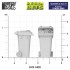 1/48 Modern/Sci-fi - Plastic Trash Bins (4pcs)