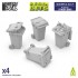 1/48 Modern/Sci-fi - Plastic Trash Bins (4pcs)