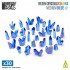 Blue Resin Crystals - Medium for Dioramas and Scenery