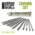 Hobby Carving Chisel Set with Aluminium Handle and 10 Interchangeable Steel Tips