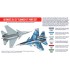 Acrylic Paint Set for Airbrush - Ultimate Su-33 "Flanker-D" in Russian Naval Aviation Service (17mlx 6)
