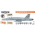 Lacquer Paint Set - USAF, USN and USMC Aircraft since late 1970s (Modern Greys) (17ml x 8)
