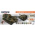 Lacquer Paint Set - US Army Vehicles mid-1970s - mid-1980s (MERDC Camouflage) (17ml x 8)