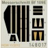 1/48 Messerschmitt Bf 109E Seatbelts (Laser Cut) for Eduard/Tamiya/Hasegawa/Airfix kits