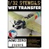 1/32 Mitsubishi A6M2 Zero Stencils for Tamiya kit (Wet Transfers)
