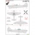 1/48 Hawker Tempest Mk.V Series 2 Stencils Decal (wet transfer) for Eduard kits