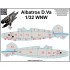 1/32 Albatros D.V Light Wood (natural) Decals for Wingnut Wings kits