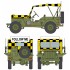 1/35 Willys Jeep "Follow Me" Model Set (Acrylic Paints, Liquid Cement & Brush included)