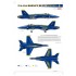 Decals for 1/48 McDonnell Douglas F/A-18A Blue Angels