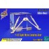 1/32 General Dynamics F-16 Fighting Falcon Light Main Landing Gear for Tamiya kits (White metal)