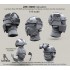 1/16 Airframe Helmet and Choops Set without Helmet Cover & w/Heads (2 sets)