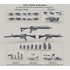 1/35 US Navy Seals Weapon Mk.18 Rifle (CQBR) - Resin Parts