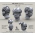 1/35 Airframe Helmet Set with Headsets Rail Adaptor without Helmet Cover w/o Head (6 sets)