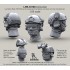 1/35 Ops Core Helmet Set with Headsets Rail Adaptor without Head (6 sets)