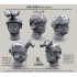 1/35 Head w/Balaclavas for Ops Core & Airframe Helmet w/without Headsets w/Team Wendy X-nape