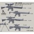 1/35 Custom Modern Heckler and Koch G3A3 and G3A4 Sniper Rifles with Different Scopes Set