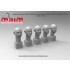 1/35 Bare Head Set with 5 Different Emotions (5pcs, resin)