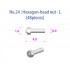 Metal Rivets Series for 1/9 Motorcycle No.24: Hexagon-head Nut-L (48pcs)