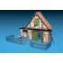 1/35 Shed with Wooden Fence (Size L x H x W: 269mm x 200mm x 165mm)