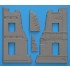 1/35 Cross-Roads Diorama Base (2 Ruined Buildings+Diorama Base, Base Size: 430mm x 330mm) 