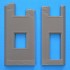 1/35 Village Street (2 Ruined Buildings+Diorama Base,Base Size: 514mm x 216mm)