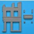 1/35 Diorama w/Ruined Buildings (2 Ruined Buildings+Diorama Base,Base Size: 223mm x 173mm)