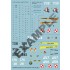 1/72 Mil Mi-24D/W Helicopter Decals & Canopy Paint Masks for Zvezda kits