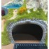 HO Scale Corner Tunnel for Double Track #Curved (43x41x23cm h, Headroom 9.3cm, for R1 R2)