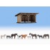 HO Scale Cattle Shelter (building & animal)