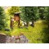 HO Scale In the Forest (building & animal)