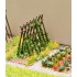HO Scale Bean Supports (4 wooden frames w/leaf foliage)