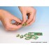 HO Scale Bean Supports (4 wooden frames w/leaf foliage)