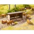 HO Scale Cattle Shelter (Length: 62mm, Width: 42mm, Height: 30mm)
