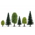 HO, TT Scale Mixed Forest (10pcs, 5 - 14cm)
