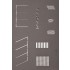 N Scale Street Marking Templates (5 stencils for 38 signs)