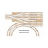 HO, TT, N Easy-Track Railway - Curved Turnout Set 671-672 for Marklin #24671/72 C Track