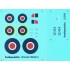 Decal for 1/32 Gloster Meteor Fighter Aircraft Vol.II